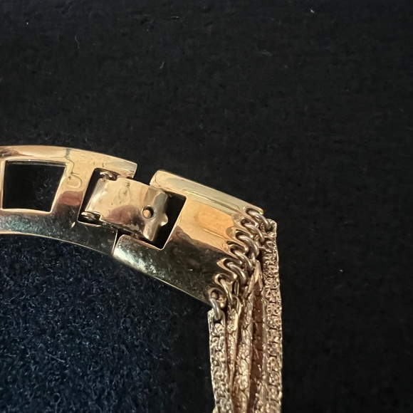 Vintage Monet 70's Multi 7 Layer Strand Graduated Gold Toned Necklace 16" - Picture 5 of 6